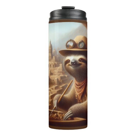 Sloth Archeologist Thermosbecher (Vorderseite)