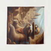 Sloth Archeologist Wandteppich (Vorderseite (Horizontal))