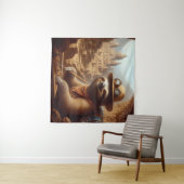 Sloth Archeologist Wandteppich (Beispiel (Horizontal))