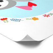 Sloth Art Poster Funny Happy Niedliche Sloth Art P (Ecke)