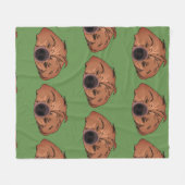 Sloth Art, Sleeping Sloth Fleece Blanket (Vorderseite (Horizontal))