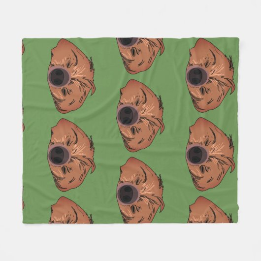 Sloth Art, Sleeping Sloth Fleece Blanket (Vorderseite (Horizontal))