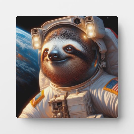 Sloth Astronaut Fotoplatte (Vorderseite)