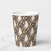 Sloth Astronaut Muster Pappbecher (Rückseite)