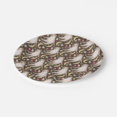 Sloth Astronaut Muster Pappteller (Schrägansicht)