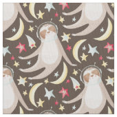 Sloth Astronaut Muster Stoff (Nahaufnahme)