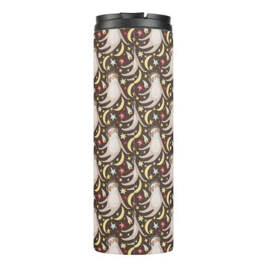 Sloth Astronaut Muster Thermosbecher (Rückseite)