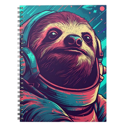 Sloth Astronaut Notizblock (Vorderseite)