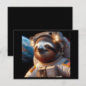 Sloth Astronaut Postkarte (Vorne/Hinten)
