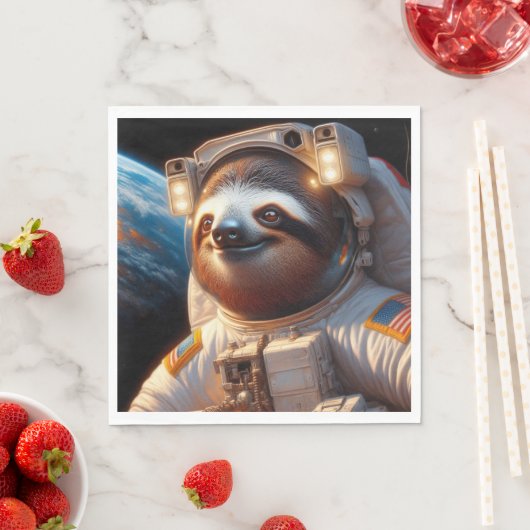 Sloth Astronaut Serviette (Beispiel)