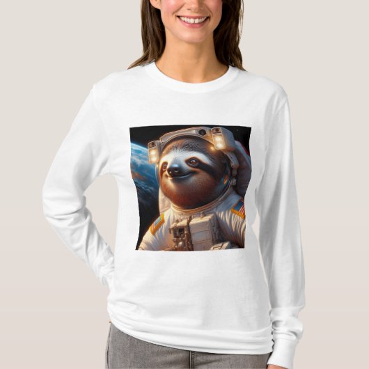 Sloth Astronaut T-Shirt (Vorderseite)