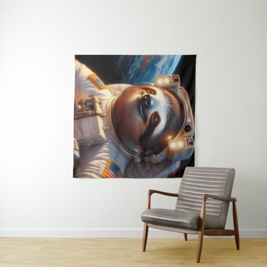 Sloth Astronaut Wandteppich (Beispiel (Horizontal))
