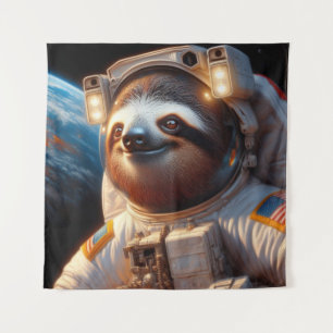 Sloth Astronaut Wandteppich