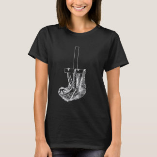 Sloth auf dem Kopf Kreuz - Satan Teufel drehte cr T-Shirt