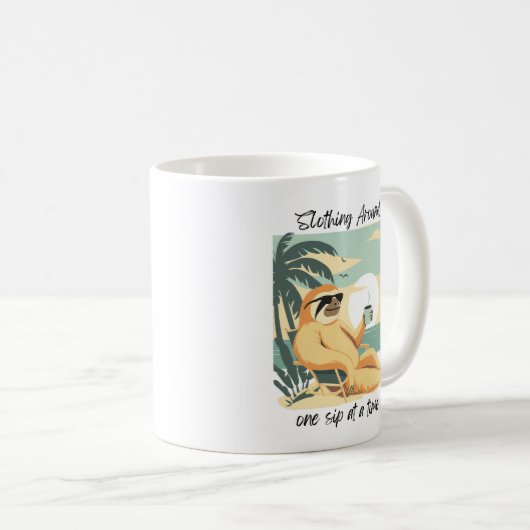Sloth auf der Beach Coffee Tasse (VorderseiteRechts)