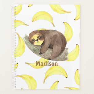 Sloth auf einer Banane Planer