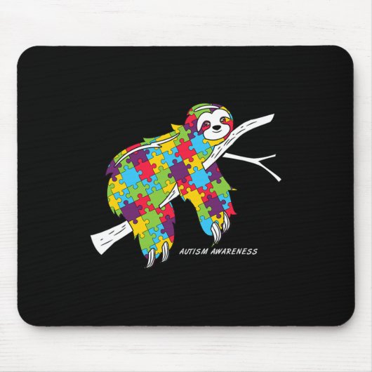 Sloth Autismus Awareness Mousepad (Vorne)