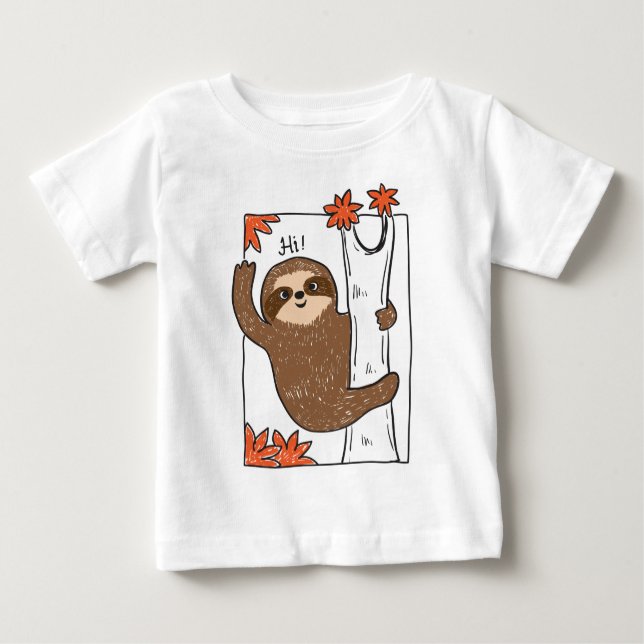 Sloth Baby Baby T-shirt (Vorderseite)