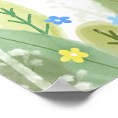 Sloth Baby Boy Bow Krawatte Dschungel Willkommen Poster (Ecke)