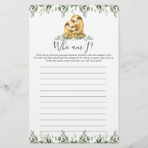 Sloth Baby Dusche, die ich spiele