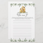 Sloth Baby Dusche, die ich spiele (Vorne/Hinten)