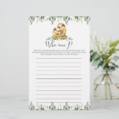 Sloth Baby Dusche, die ich spiele (Stehend Vorderseite)