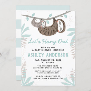 Sloth Baby Dusche Einladung