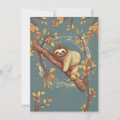 Sloth Baby Dusche Einladung (Rückseite)