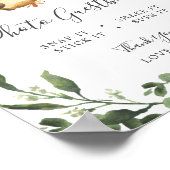 Sloth Baby Dusche Foto Gästebuch-Zeichen Poster (Ecke)