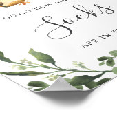 Sloth Baby Dusche schätzt wie viele Socken signier Poster (Ecke)