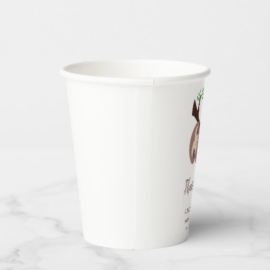 Sloth Baby Duwer Jungle Party Gender Neutral Pappbecher (Rechts)