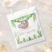 Sloth Baby Girl Duwer Jungle Thema Geschenktütchen (Ausgeschnitten)