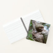 Sloth Baby mit Mutter, die von einem Baum hängt Notizblock (Innenseite)