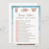 Sloth Baby Shower - bestellbarer Name, 12x18 Einladung (Vorne/Hinten)