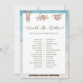 Sloth Baby Shower - bestellbarer Name, 12x18 Einladung (Vorderseite)