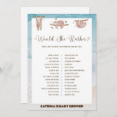 Sloth Baby Shower - bestellbarer Name, 12x18 Einladung (Vorne/Hinten)