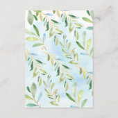 Sloth Baby Shower Book for Baby Card Begleitkarte (Rückseite)