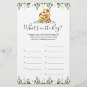 Sloth Baby Shower Guess Was ist im Bag Game? (Vorderseite)