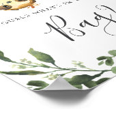 Sloth Baby Shower Guess Was ist im Bag Game? Poster (Ecke)