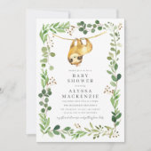 Sloth Baby Shower Invitation Einladung (Vorderseite)