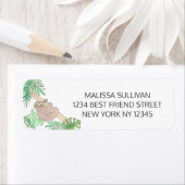 Sloth Baby Shower Rücksendeadresse (Insitu)