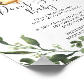 Sloth Baby Shower Say Baby Sign nicht Poster (Ecke)