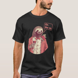 Sloth Barkeeper Drink ein Cocktail Joke Männer und T-Shirt