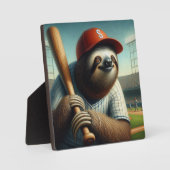 Sloth Baseball Player Fotoplatte (Vorderseite)