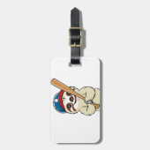 Sloth Baseball Player Gepäckanhänger (Vorderseite vertikal)