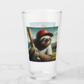 Sloth Baseball Player Glas (Rückseite)