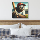 Sloth Baseball Player Leinwanddruck (Insitu (Schlafzimmer))