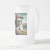 Sloth Baseball Player Mattglas Bierglas (VorderseiteRechts)