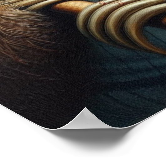 Sloth Baseball Player Poster (Ecke)