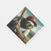 Sloth Baseball Player Serviette (Ecke)